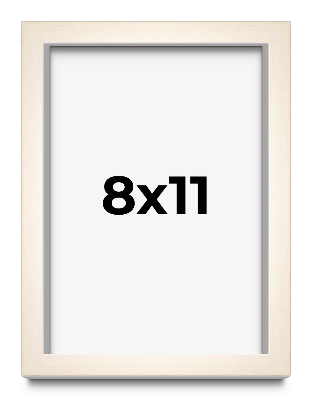 8x11 Minimalist Picture Frame with UV-Resistant Acrylic & Acid Free Backing, Available in 6 Finishes - Black, Brown, Silver, Grey, Natural, and White